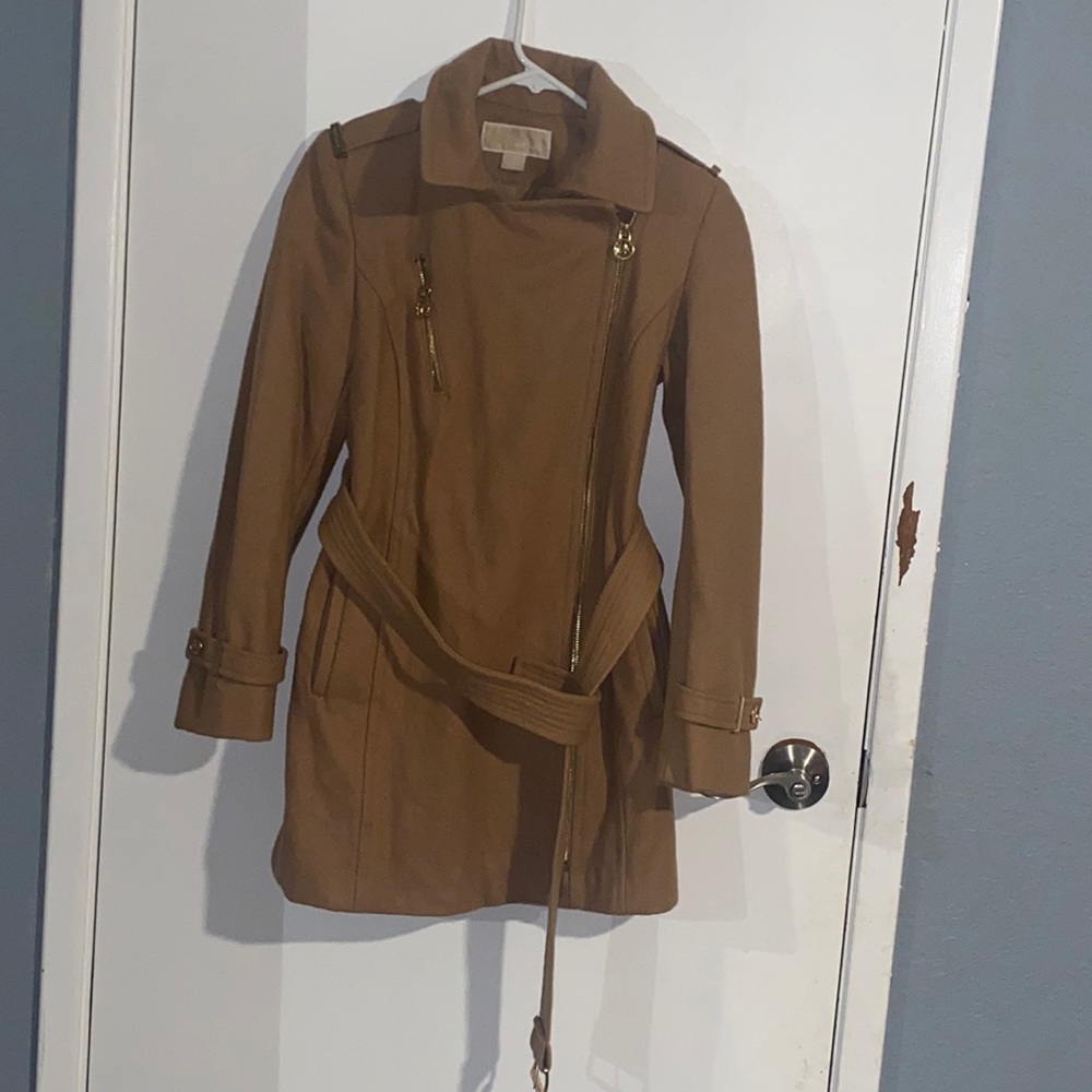 MK Women’s Asymmetrical Belted Coat